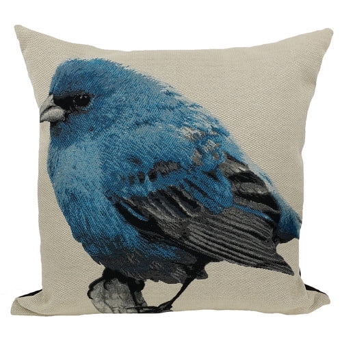 Blue Xia Home Fashions Feather Filled Flower Embroidery Collection Decorative Pillow 18 by 18-Inch Blue Xia Home Fashions Feather Filled Flower Embroidery Collection Decorative Pillow 18 by 18-Inch